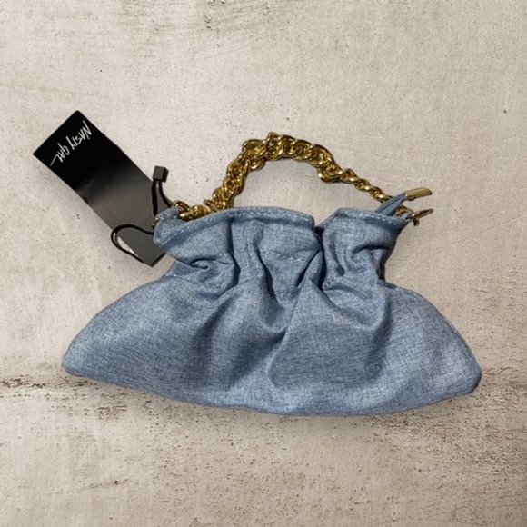 NWT Denim Blue  Mini Nasty Gal Bag or Purse - Picture 2 of 9